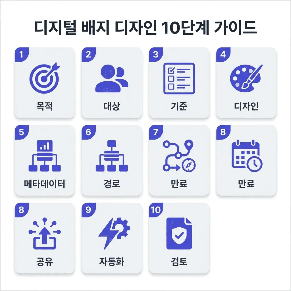디지털배지 설계 가이드 전체 플로우 다이어그램