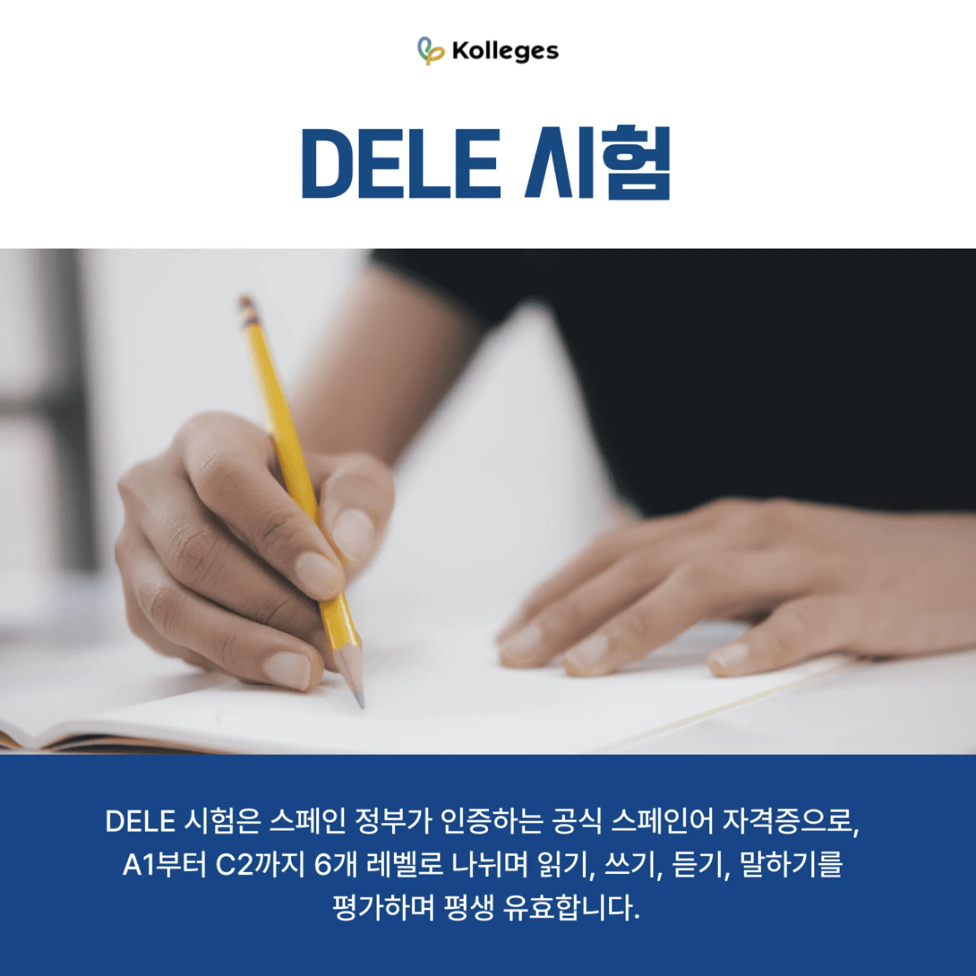 스페인 정부가 인증하고 평생 유효한 국제 스페인어 자격증 DELE 시험 소개 이미지