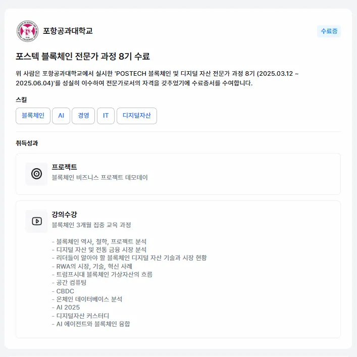 학습 기술·평가 기준·발급 주체 등 디지털 배지에 담긴 메타데이터 구성도
